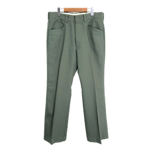 70年代 USA製 Levi's リーバイス Panatela スラックスパンツ ヴィンテージ グリーン (メンズ W36 L31相当) 中古 古着 S7953 70年代 USA製 Levi's リーバイス Panatela スラックスパンツ ヴィンテージ グリーン (メンズ W36 L31相当) 中古 古着 S7953