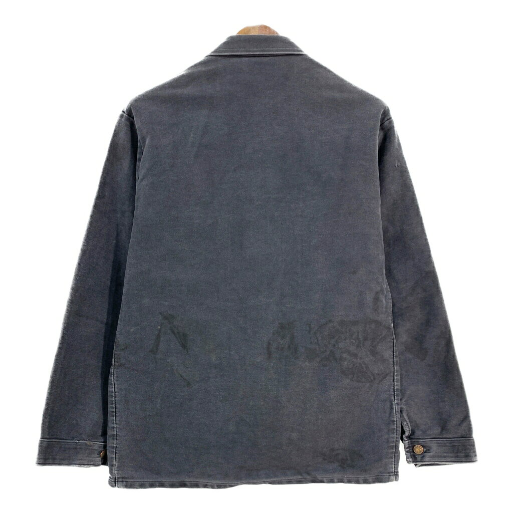 bel-confect フレンチワーク ブラックモールスキン ワークジャケット ユーロ ワーク ブラック (メンズ 50) 中古 古着 S8063 heb-webstore-10191600 YAMAHISA USEDCLOTHINGSHOP サンプル画像2