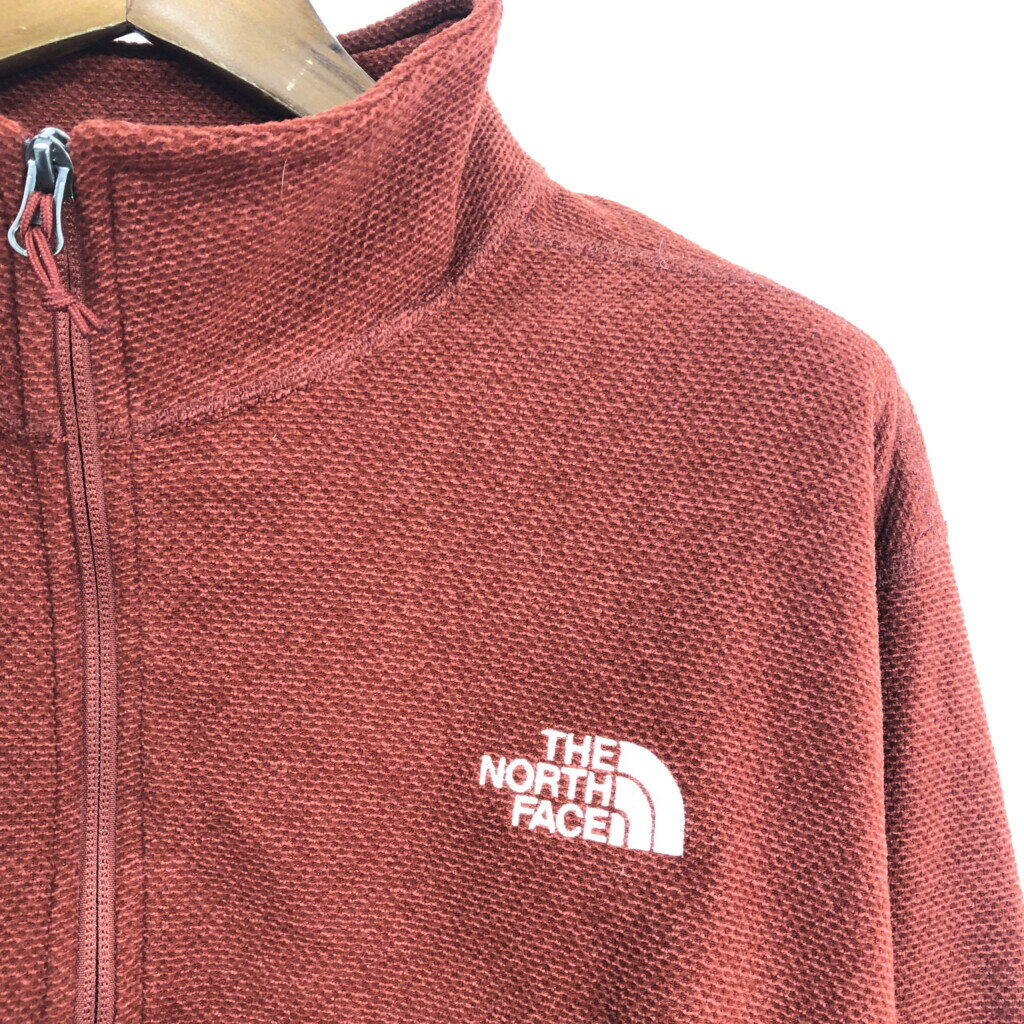 THE NORTH FACE ノースフェイス ハーフジップ フリースジャケット アウトドア 大きいサイズ レッド (メンズ XXL) 中古 古着 S8205