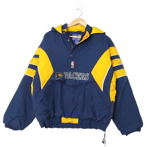 00年代 STARTER スターター NBA インディアナ・ペイサーズ ハーフジップ スタジアムジャケット プロチーム (メンズ XL) 中古 古着 A3148