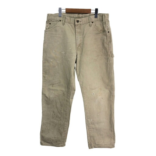 Dickies ディッキーズ ダック ペインターパンツ アイボリー (メンズ W36 L32) 中古 古着 S8269 Dickies ディッキーズ ダック ペインターパンツ アイボリー (メンズ W36 L32) 中古 古着 S8269