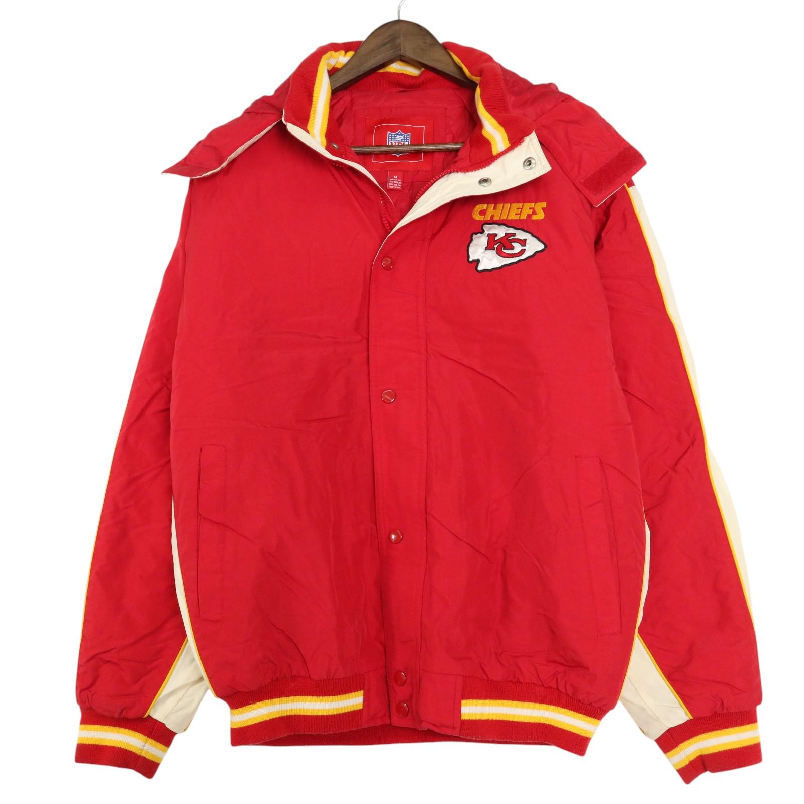 NFL カンザスシティ・チーフス 中綿 スタジアムジャケット プロチーム レッド (メンズ M) 中古 古着 A3211