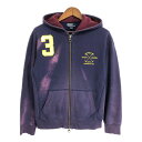 Polo by Ralph Lauren ポロ ラルフローレン スウェット フルジップ パーカー ブリーチ ネイビー (メンズ M) 中古 古着 S8394(4)