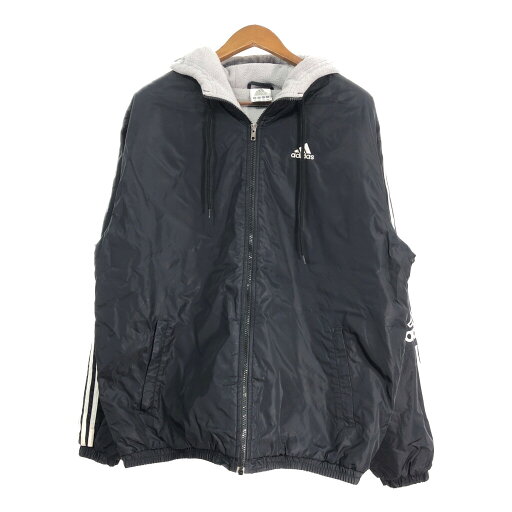 00年代 adidas アディダス ナイロン フリース ジャケット スポーツ ブラック (メンズ L) 中古 古着 S8446 00年代 adidas アディダス ナイロン フリース ジャケット スポーツ ブラック (メンズ L) 中古 古着 S8446