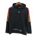 adidas アディダス スウェット パーカー スポーツ ロゴ ブラック (メンズ S) 中古 古着 S8599(4)