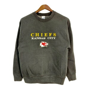 90年代 USA製 SALEM SPORTSWEAR NFL カンザスシティ・チーフス スウェット プロチーム ブラック (メンズ M) 中古 古着 S8663