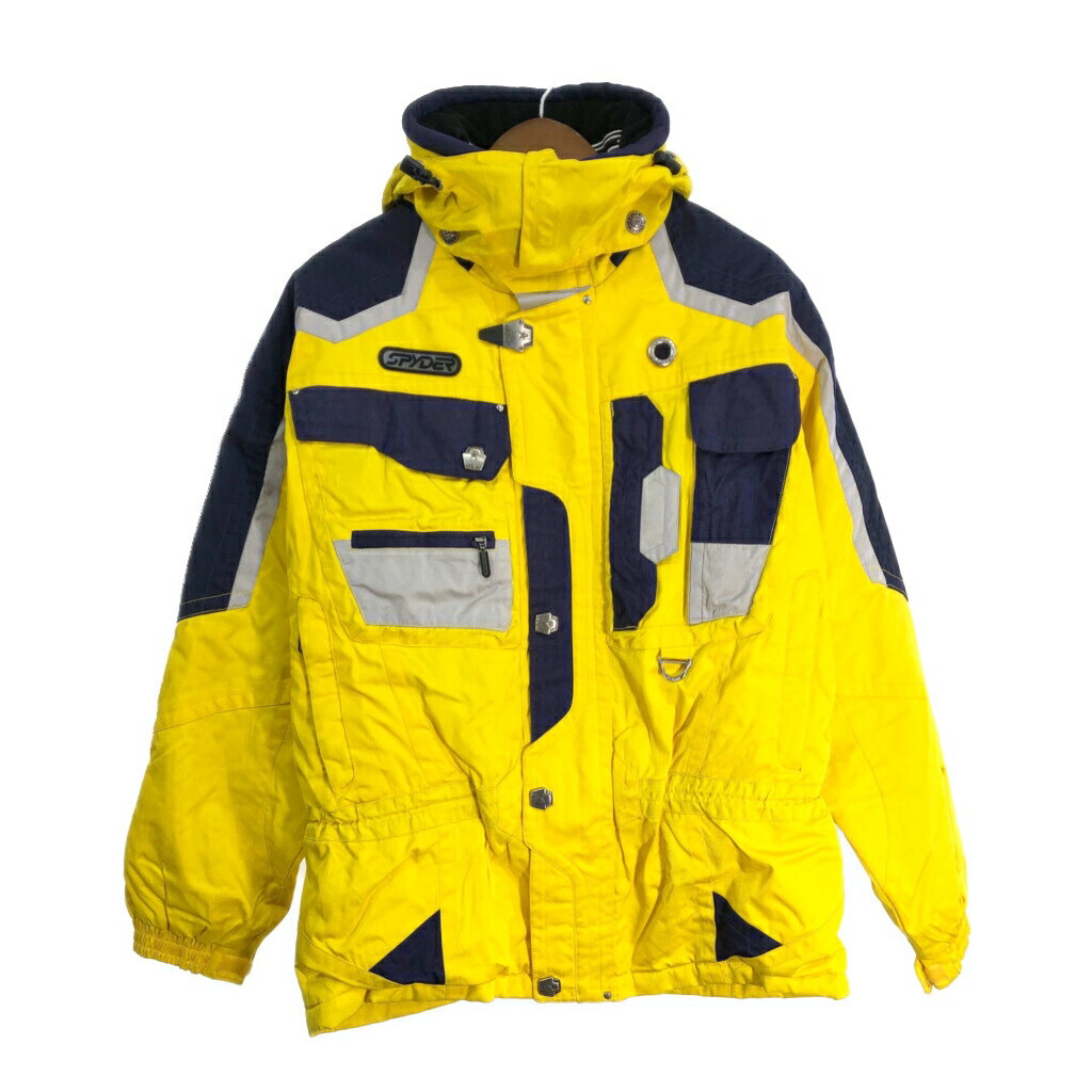 SPYDER スパイダー スキージャケット アウトドア スノースポーツ イエロー (メンズ M) 中古 古着 S8834
