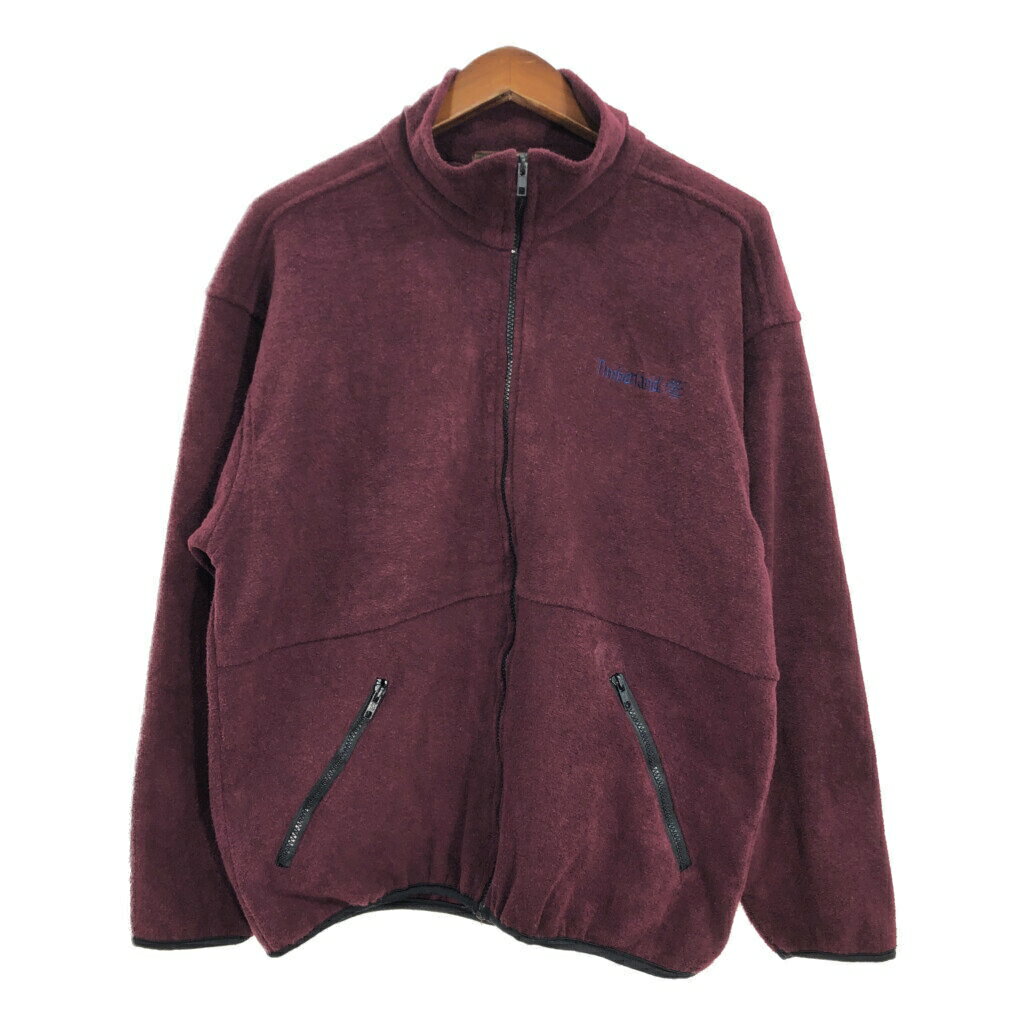 Timberland ティンバーランド WEATHERGEAR フリースジャケット アウトドア ワインレッド (メンズ L) 中古 古着 S9078