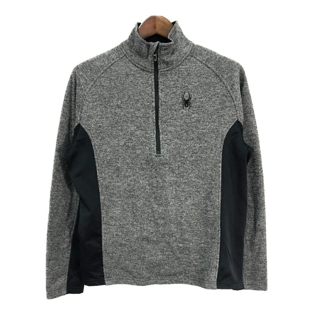 DESCRIPTION ブランドSPYDER/スパイダー サイズ【サイズ】M【実寸】 着丈：約65cm身幅：約53cm裄丈：約86cm袖下丈：約49cm 主な素材表地 : ポリエステル 色グレー 仕様 アウトドアコアセーター 状態 キズ：首元特記事項：ステッチ抜け 商品管理番号S9479 ABOUT ITEM商品撮影時の照明やお使いのモニター・ブラウザ等ご覧いただく環境により実物と商品画像の色が多少異なる場合がございます。全てアメリカからの輸入品ですがブランドやアイテムによりそれぞれサイズ感が異なります。生地の伸縮や厚み等、測定に多少の誤差が生じる場合がございますが、表記サイズと合わせまして実寸値を記載させていただいておりますので必ずご確認ください。新品や未使用品と記載があるもの以外は全て中古品ですので、程度は異なりますが使用感がございます。状態は慎重に確認し商品説明や画像により記載しておりますが、全てを記載することは中古品の特性上困難です。ご不明な点やご質問がございましたらお気軽にお問い合わせください。