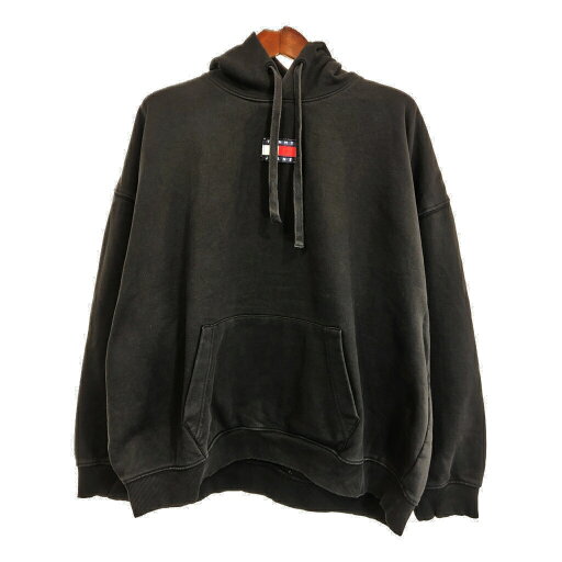 TOMMY JEANS トミージーンズ スウェット パーカー ブラック (メンズ XL) 中古 古着 S9547 TOMMY JEANS トミージーンズ スウェット パーカー ブラック (メンズ XL) 中古 古着 S9547