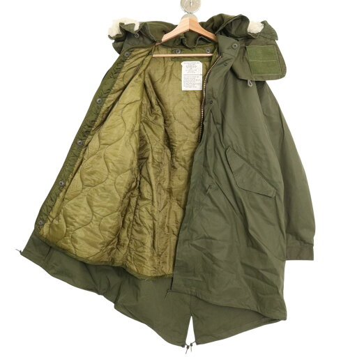 デッドストック 70年代 米軍実物 U.S.ARMY M-65 フィッシュテールパーカー フルセット オリーブ(メンズ SMALL REGULAR)中古 古着 A3542