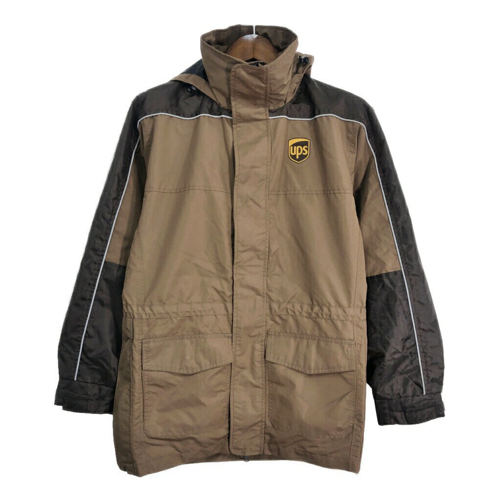 UPS ウィンドブレーカージャケット 企業ロゴ ブラウン (メンズ XS) 中古 古着 S9694