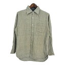 70年代 USA製 PENDLETON ペンドルトン ウールシャツ ヴィンテージ ストライプ ベージュ (メンズ L) 中古 古着 S9754