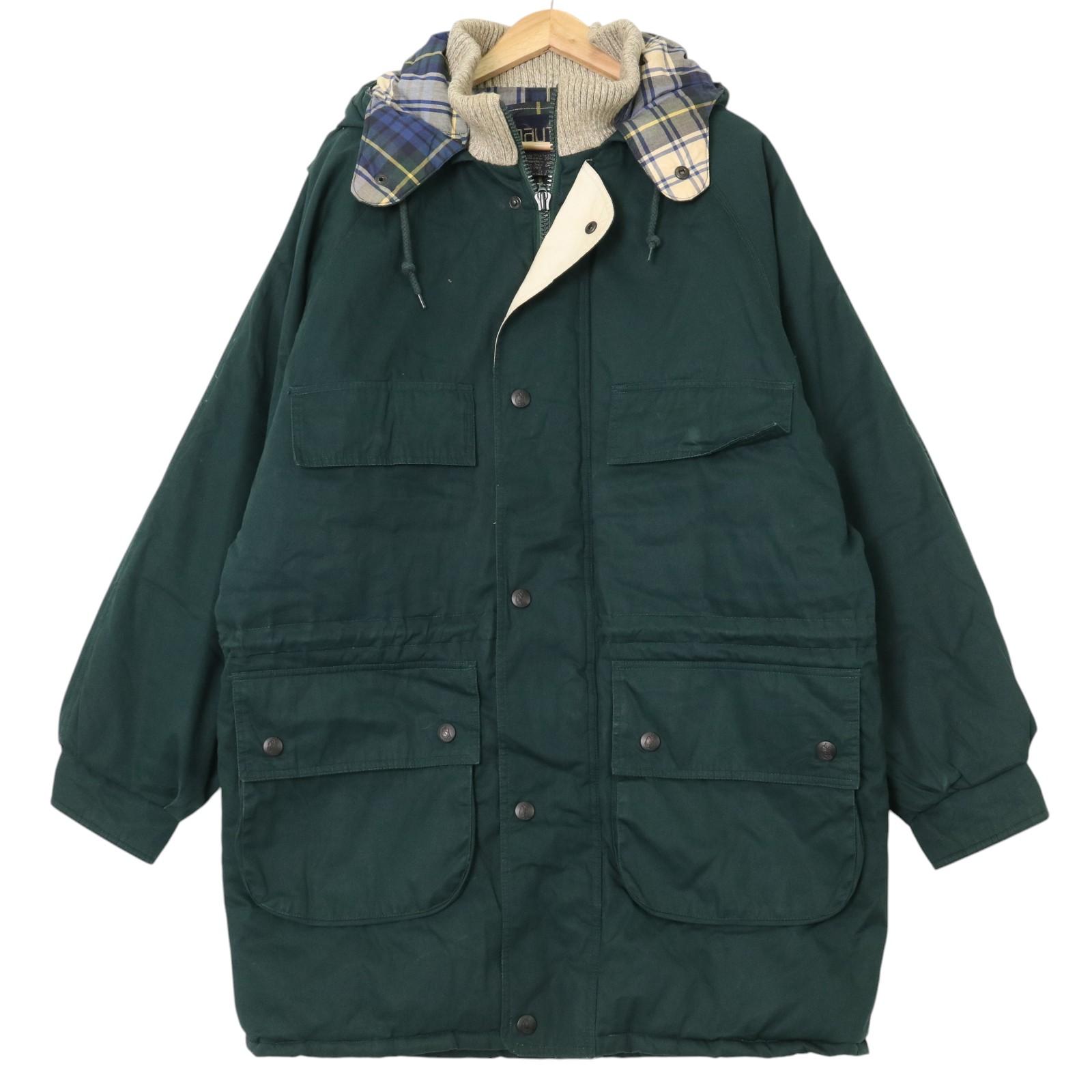 90年代 NAUTICA ノーティカ ダウンコート アウトドア グリーン (メンズ L) 中古 古着 A3594