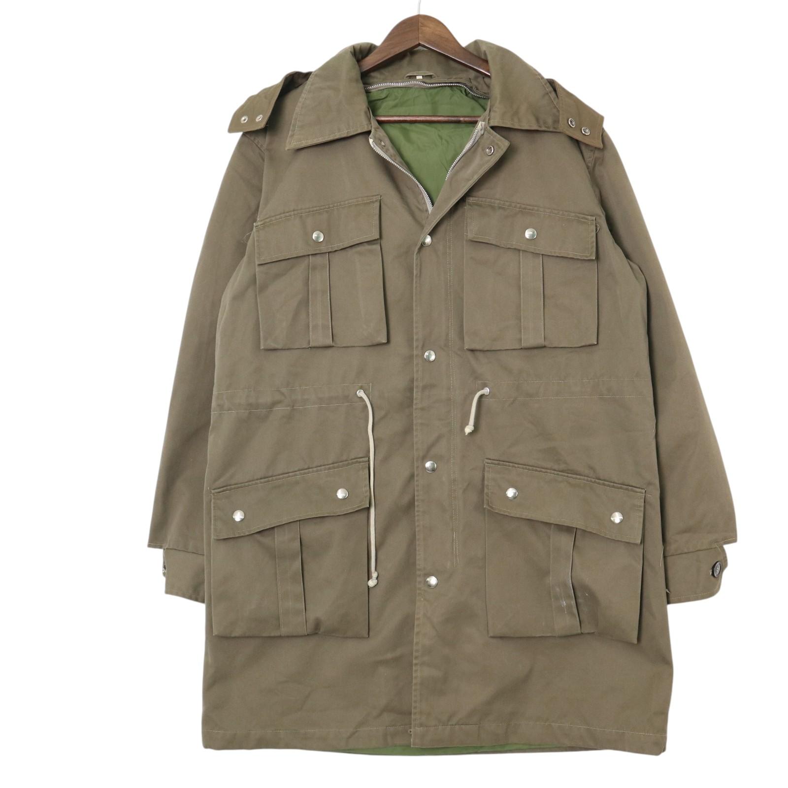 70年代 ミリタリージャケット ミリタリー オリーブ(メンズ L)中古 古着 A3631