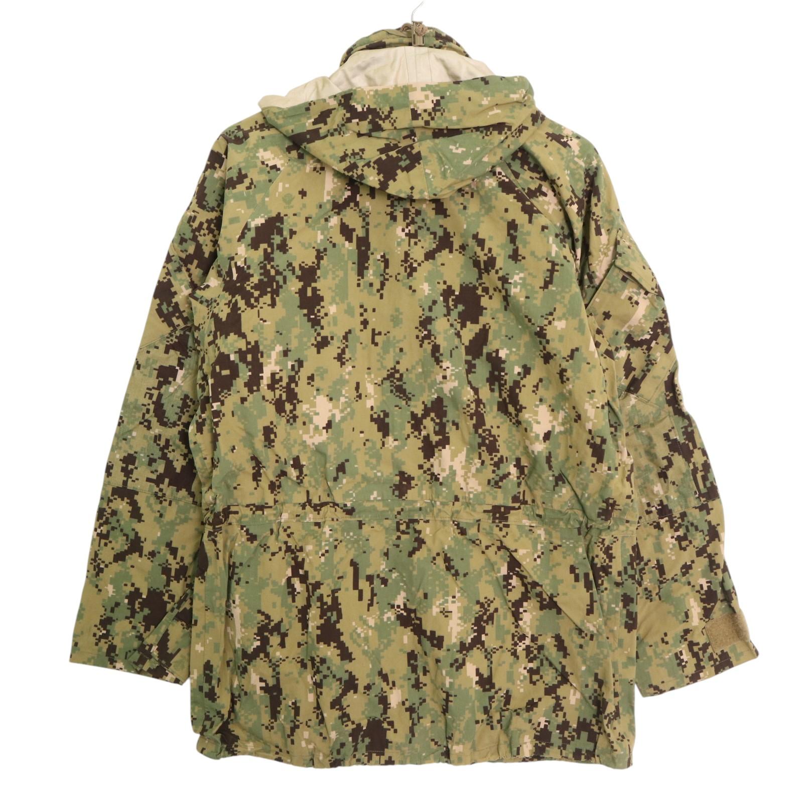 米軍実物 U.S.NAVY NWU type3 GORE-TEXパーカー ミリタリー グリーン (メンズ SMALL LONG) 中古 古着 A3683