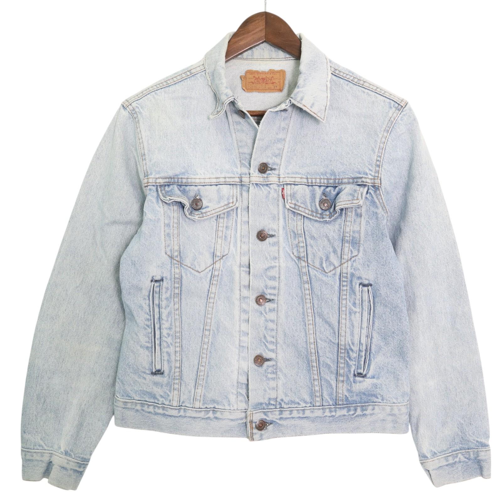 90年代 USA製 Levi's リーバイス 70506-0216 デニムトラッカージャケット ブルー (メンズ 38) 中古 古着 A3685