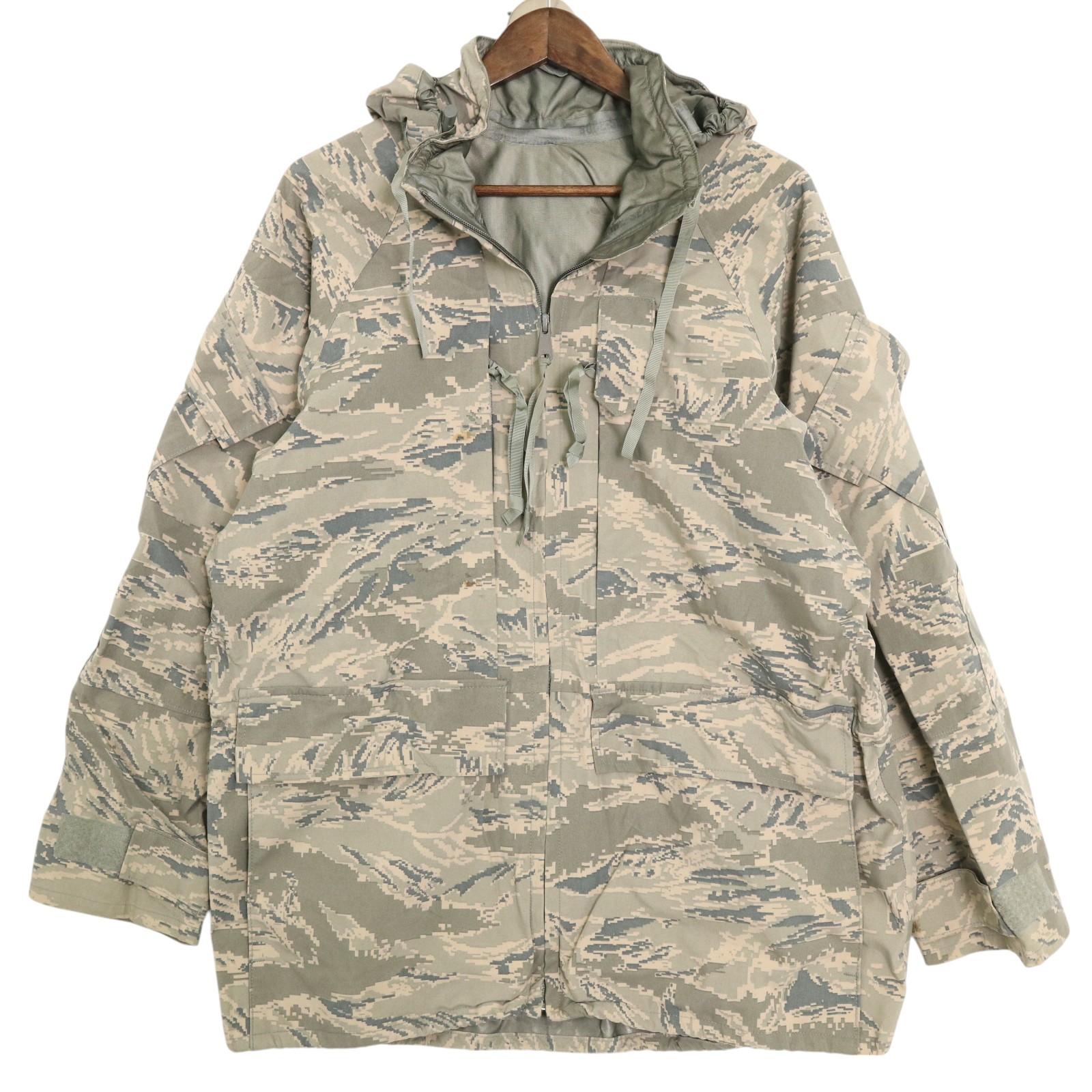 米軍実物 U.S.AIRFORCE APECS GORETEX パーカー ミリタリー ABUカモ セージグリーン (メンズ MEDIUM REGULAR) 中古 古着 A3703