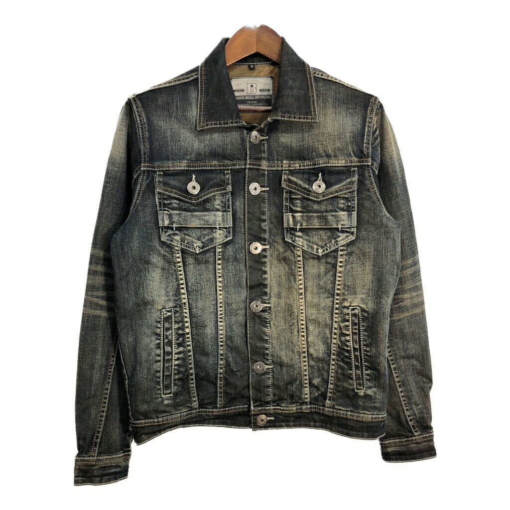 BLACK BULL APPAREL デニムジャケット ブルー (メンズ S) 中古 古着 T0579