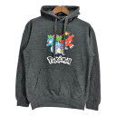 Pokemon ポケモン スウェット パーカー アニメ キャラクター グレー (メンズ M) 中古 古着 T0598
