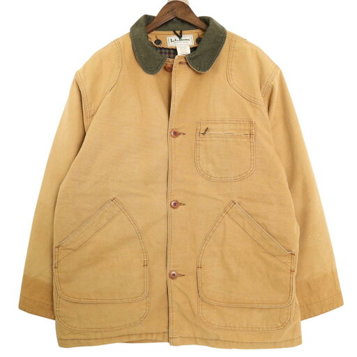 90年代 USA製 L.L.Bean エルエルビーン ハンティングジャケット PRIMALOFT アウトドア ベージュ (メンズ L) 中古 古着 A3749 90年代 USA製 L.L.Bean エルエルビーン ハンティングジャケット PRIMALOFT アウトドア ベージュ (メンズ L) 中古 古着 A3749
