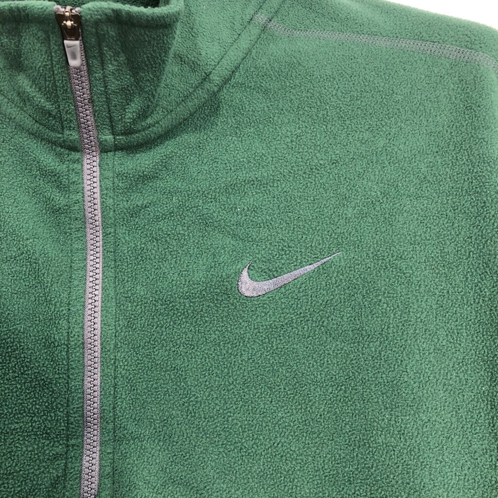 NIKE ナイキ THERMA -FIT ハーフジップ フリースジャケット スポーツ グリーン (メンズ L) 中古 古着 T0952