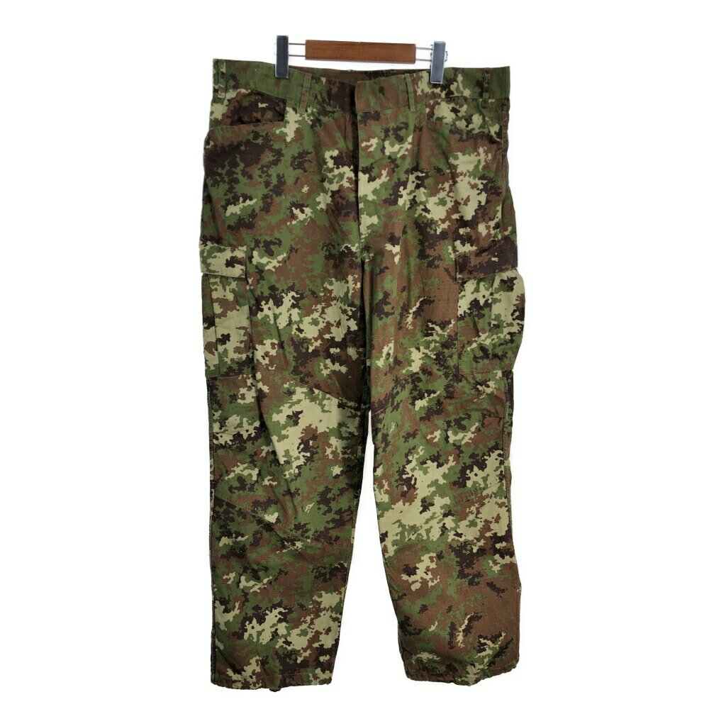 イタリア軍 フィールドパンツ ユーロ ミリタリー 迷彩 マルチカラー (メンズ XL) 中古 古着 T1184