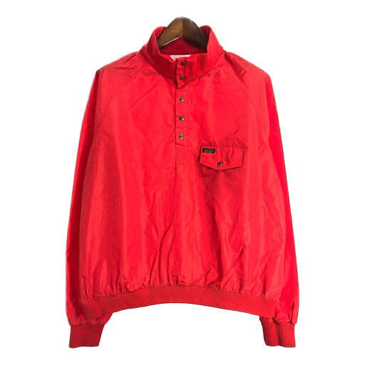 90年代 Eddie Bauer エディーバウアー ハーフスナップ プルオーバー アウトドア 大きいサイズ レッド (メンズ XXL) 中古 古着 T1301 90年代 Eddie Bauer エディーバウアー ハーフスナップ プルオーバー アウトドア 大きいサイズ レッド (メンズ XXL) 中古 古着 T1301