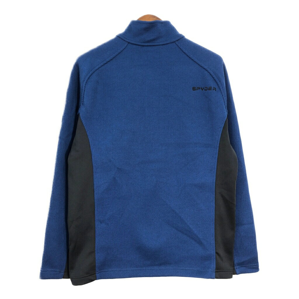 SPYDER スパイダー コアセーター ハーフジップ フリースジャケット アウトドア ブルー (メンズ L) 中古 古着 T1474