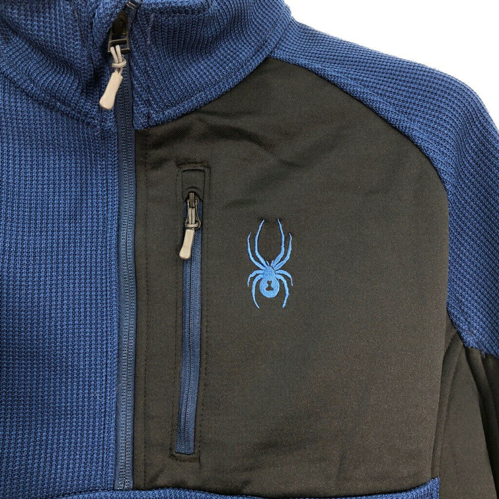 SPYDER スパイダー コアセーター ハーフジップ フリースジャケット アウトドア ブルー (メンズ L) 中古 古着 T1474