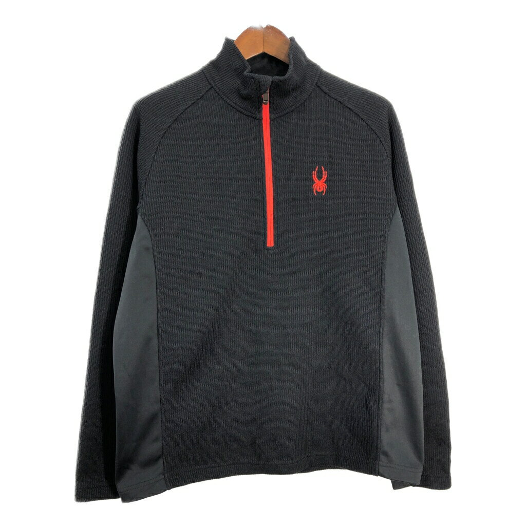 SPYDER スパイダー コアセーター フリースジャケット アウトドア ブラック (メンズ L) 中古 古着 T1425