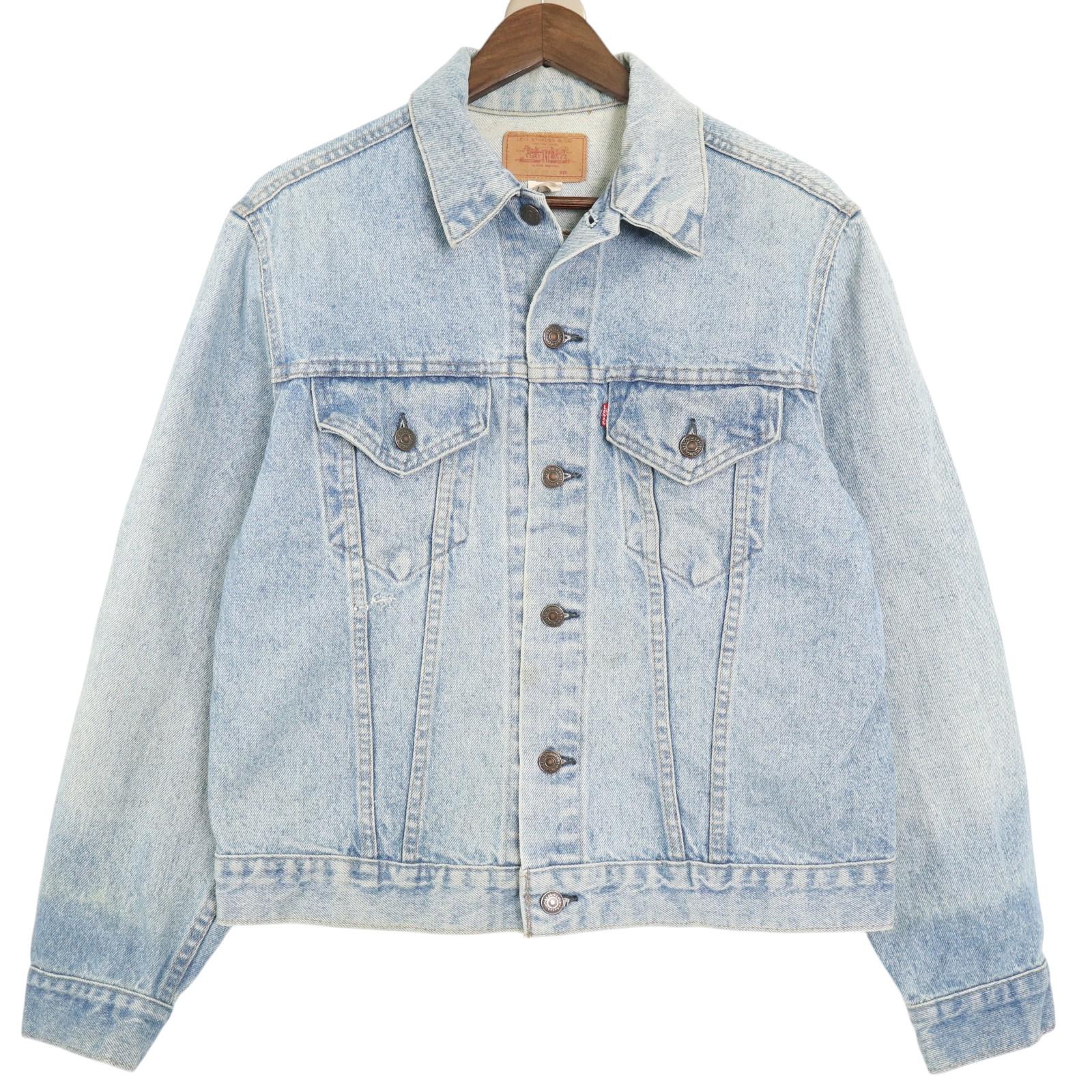 80年代 USA製 Levi's リーバイス 70505-0213 デニムトラッカージャケット ブルー (メンズ 42) 中古 古着 A3932