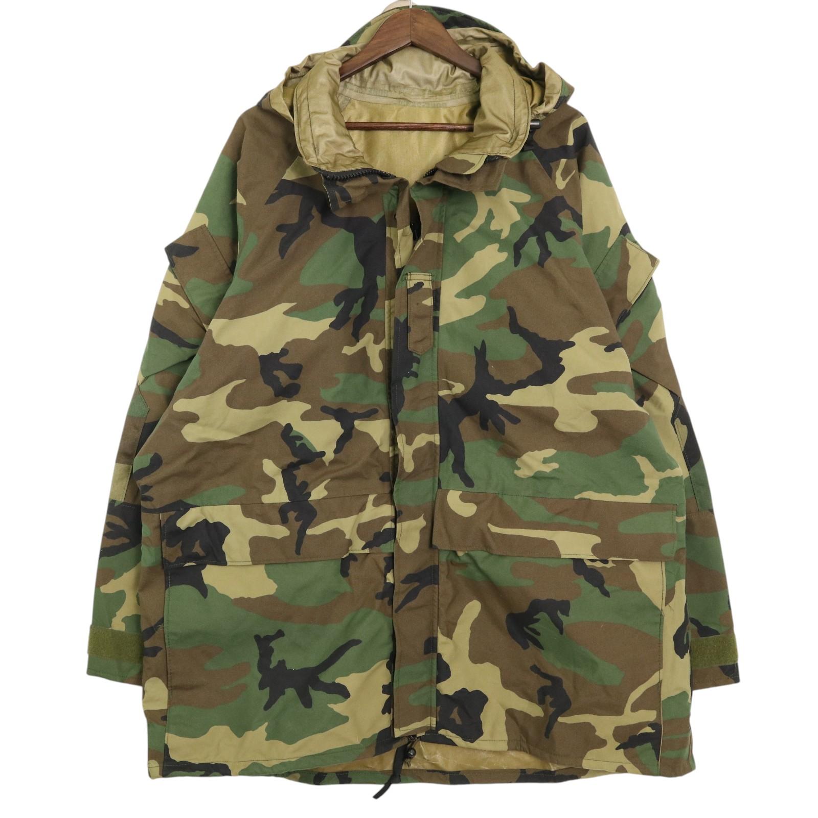 90年代 米軍実物 U.S.ARMY ECWCS GEN1 GORE-TEX パーカージャケット ミリタリー ウッドランドカモ (メンズ X-LARGE LONG) 中古 古着 A3937