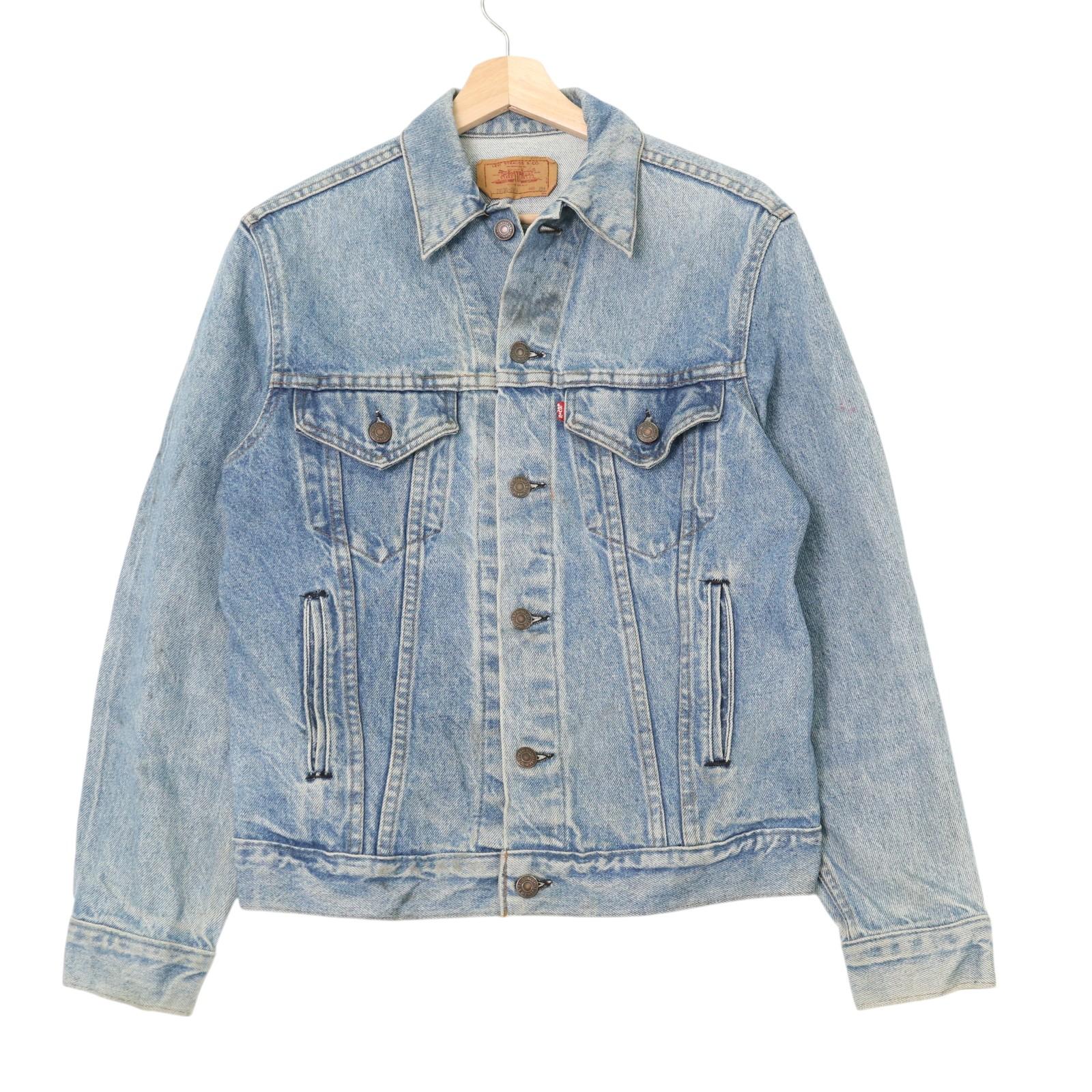80年代 USA製 Levi's リーバイス 70506-0214 デニムトラッカージャケット ブルー (メンズ 38 R) 中古 古着 A3944