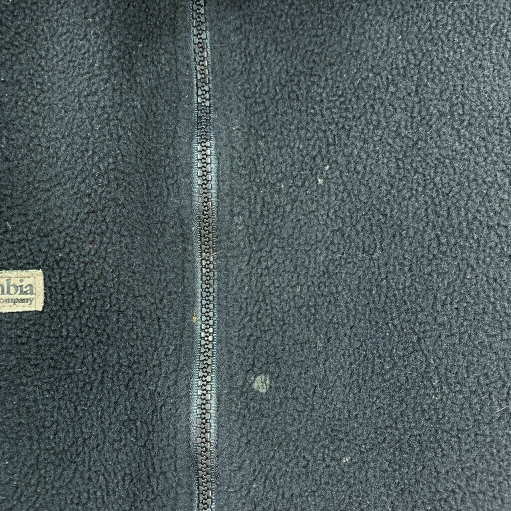 90年代 USA製 Columbia コロンビア フリースベスト アウトドア ブラック (メンズ L) 中古 古着 T1835