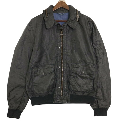 Barbour バブアー HOWARTH コーティングリネン ジャケット ブラック (メンズ L) 中古 古着 A4013 Barbour バブアー HOWARTH コーティングリネン ジャケット ブラック (メンズ L) 中古 古着 A4013