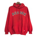 RUSSELL ATHLETIC ラッセル MLB ボストン・レッドソックス スウェット パーカー プロチーム レッド (メンズ XL) 中古 古着 T2202