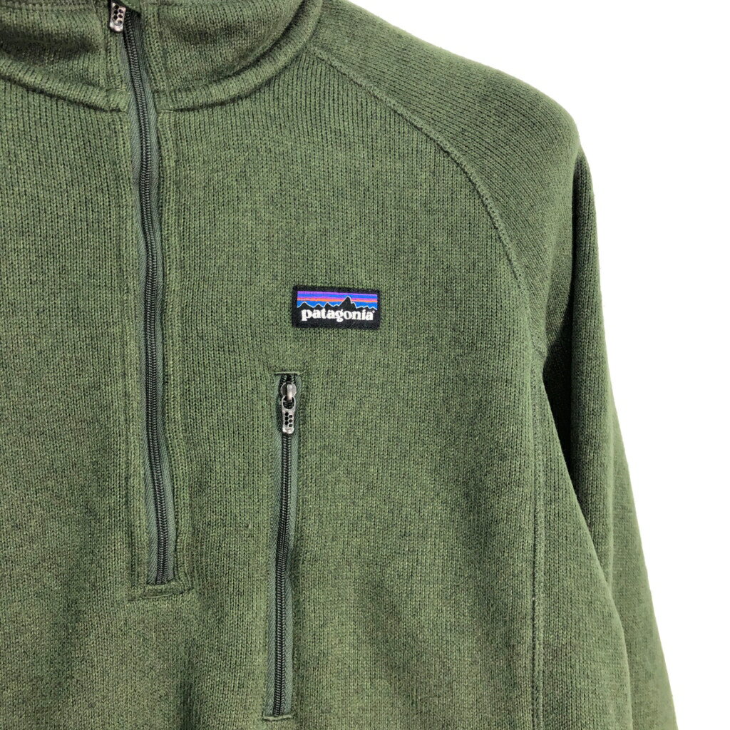 patagonia パタゴニア ベターセーター ハーフジップ フリースジャケット アウトドア グリーン (メンズ S) 中古 古着 T2286