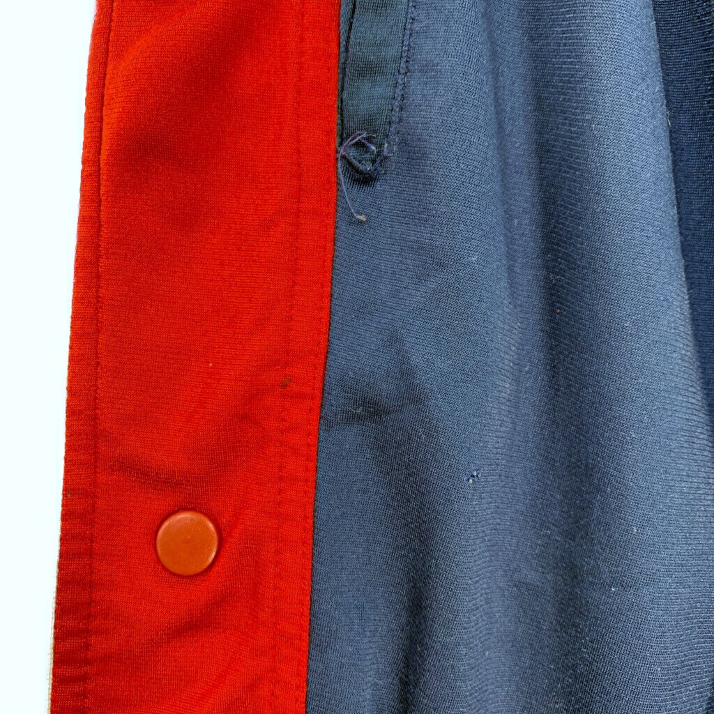 90年代 NIKE ナイキ サイドスナップ トラックパンツ スポーツ ネイビー (メンズ M) 中古 古着 T2376