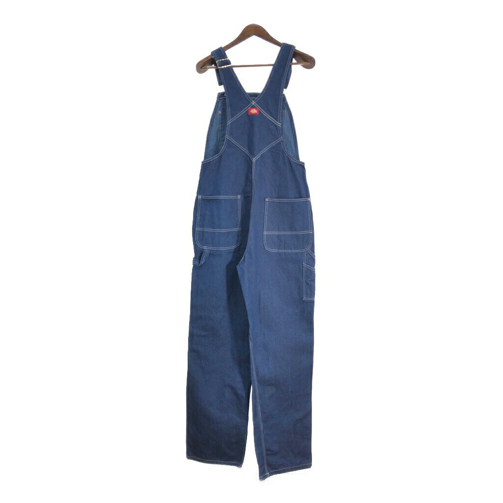 Dickies ディッキーズ デニム ビブオーバーオール ワーク ブルー (メンズ W32 L34) 中古 古着 T2626