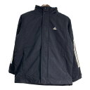 00年代 adidas アディダス 中綿 ナイロンジャケット スポーツ ブラック (メンズ XS) 中古 古着 T2675