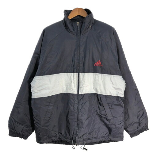 adidas アディダス 中綿 ナイロンジャケット スポーツ グレー (メンズ XL相当) 中古 古着 T2702