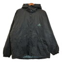 90年代 adidas アディダス 中綿 ナイロンジャケット スポーツ ブラック(メンズ L )中古 古着 T2759