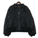 Teddy Smith B-15 フライトジャケット ミリタリー 大きいサイズ ブラック (メンズ XXL) 中古 古着 A4229