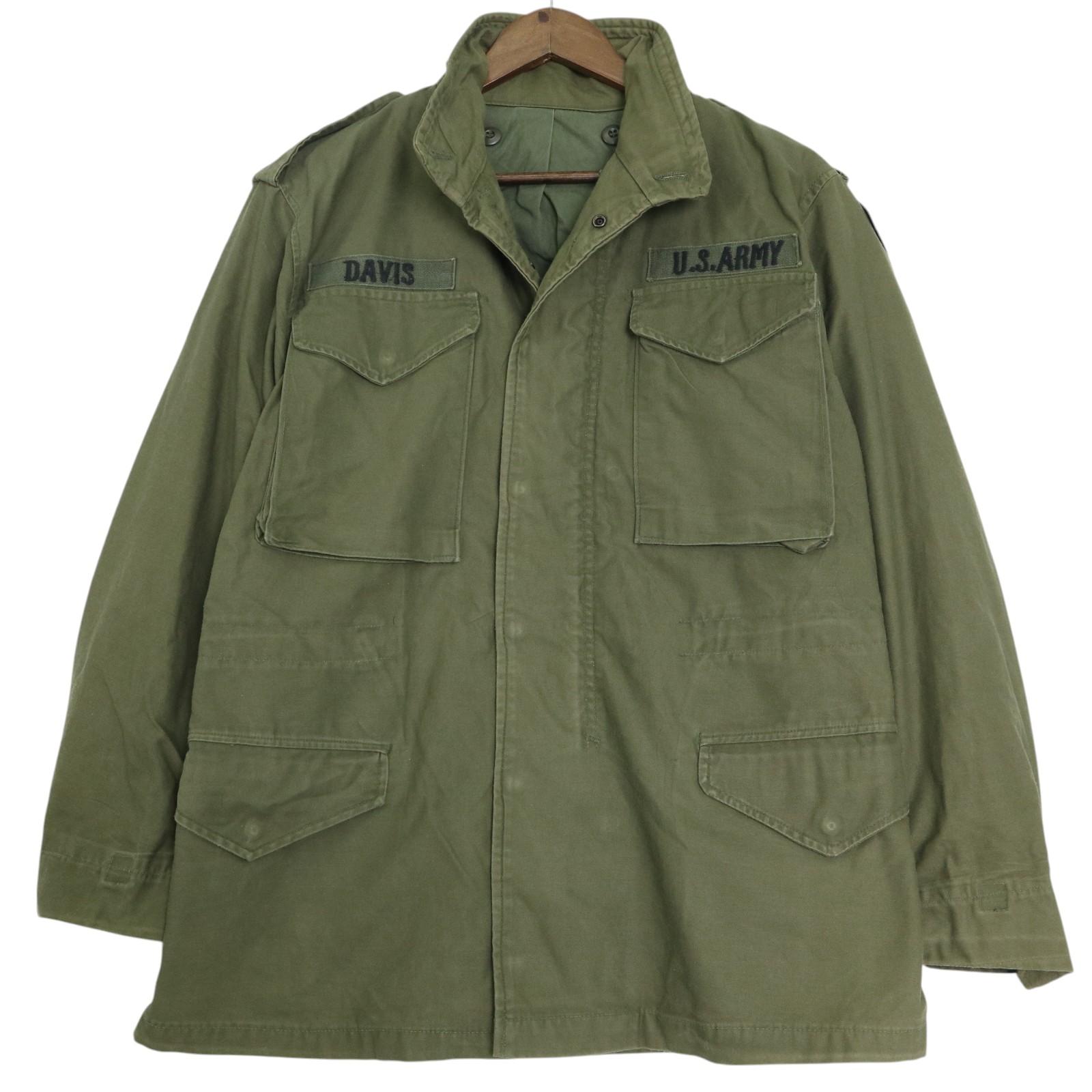 70年代 米軍実物 U.S.ARMY M-65 フィールドジャケット 3rd ヴィンテージ ミリタリー オリーブ (メンズ SMALL REGULAR) 中古 古着 A4359