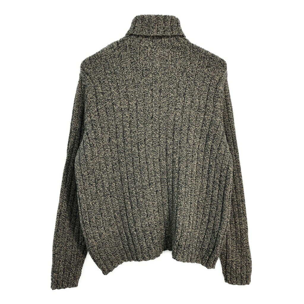 Polo by Ralph Lauren ポロ ラルフローレン タートルネック コットンニット セーター グレー (メンズ L) 中古 古着 T3185