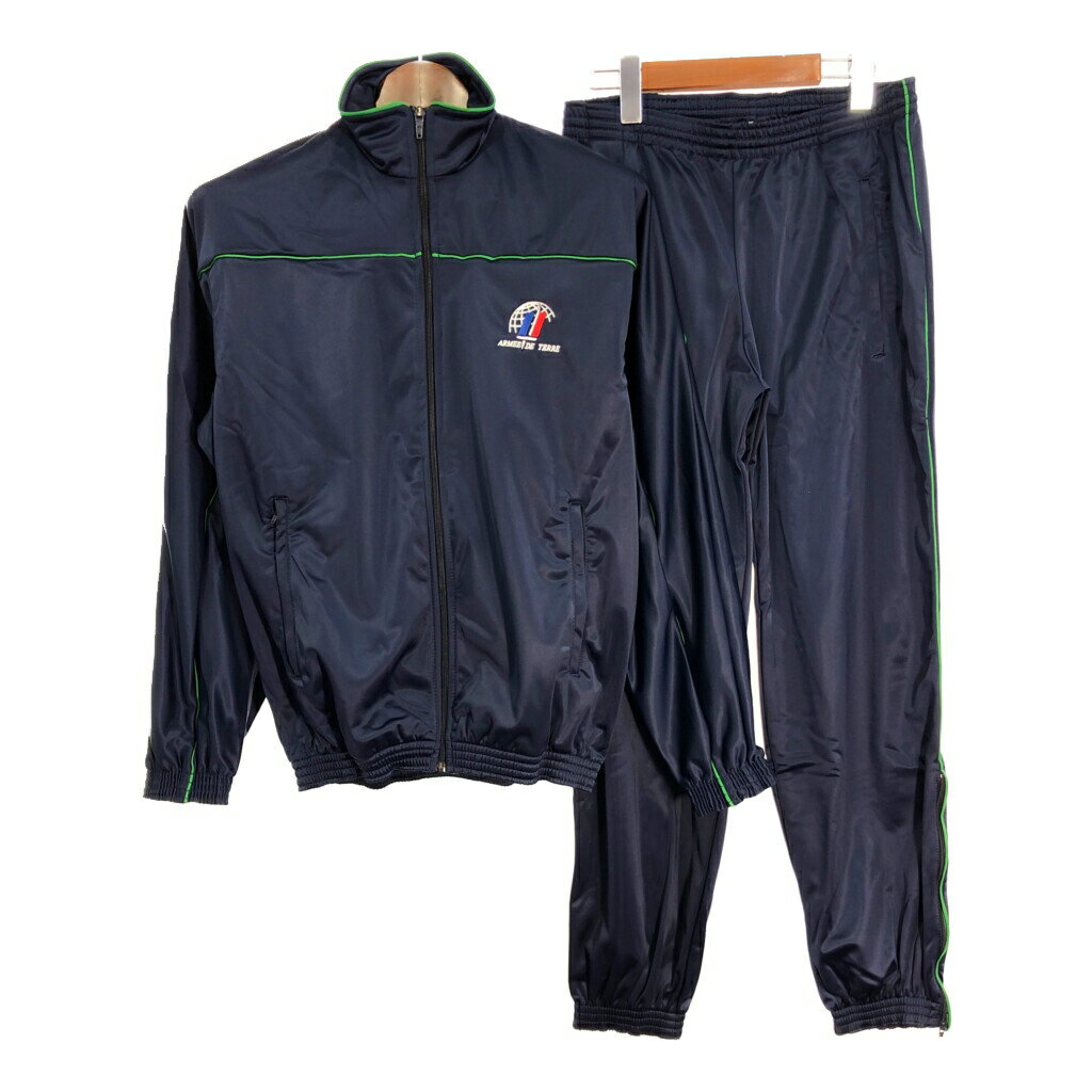 00年代 フランス軍 トレーニングジャケット&パンツ セットアップ ユーロ ミリタリー ネイビー (メンズ 162) 中古 古着 T3247