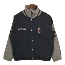 90年代 adidas アディダス NBA MUTOMBO ムトンボ ナイロンジャケット プロチーム スポーツ ブラック(メンズ S)中古 古着 T3461