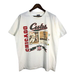 90年代 USA製 MLB シカゴ・カブス Sammy Sosa サミー・ソーサ 半袖Tシャツ プロチーム ホワイト (メンズ X-LARGE) 中古 古着 T3607