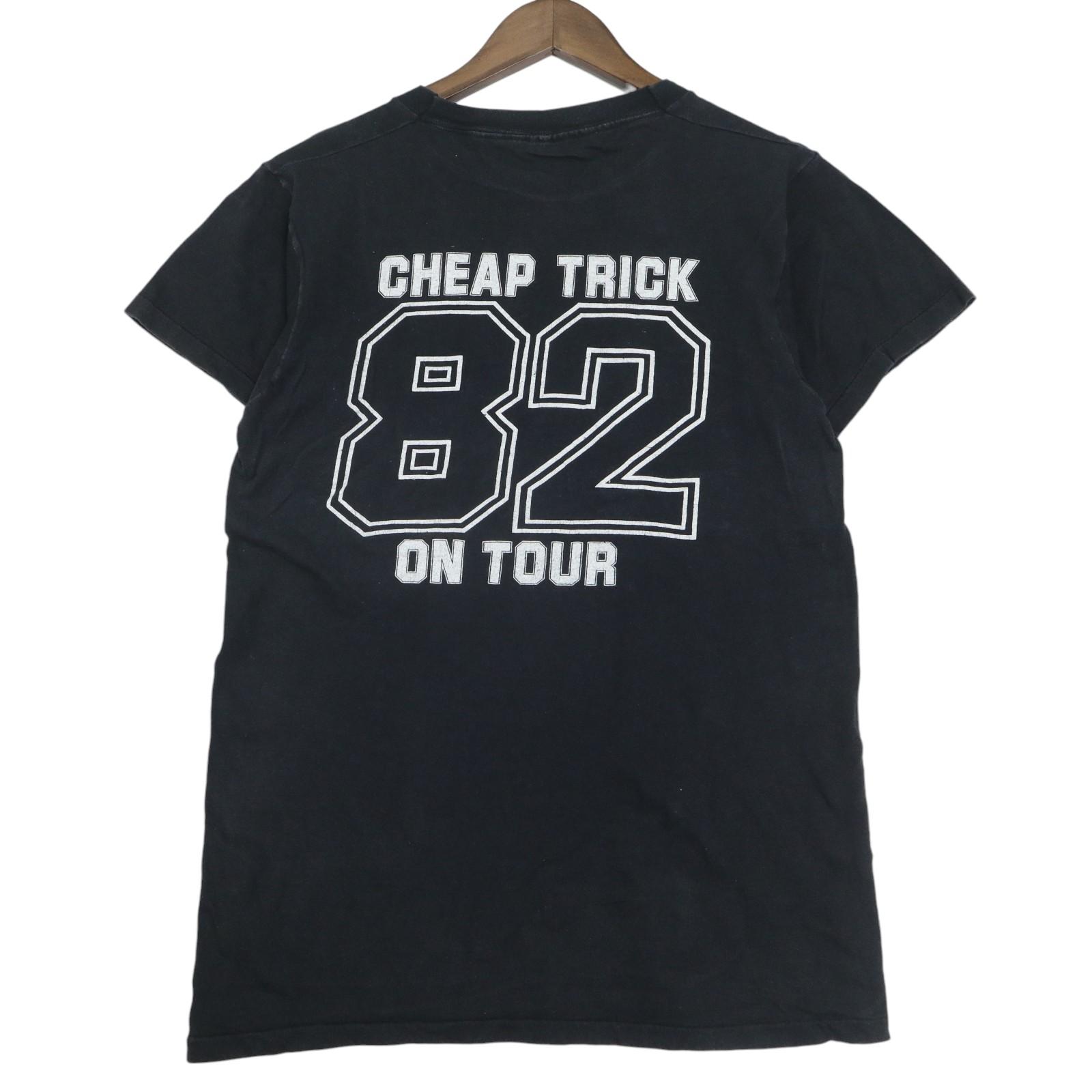 80年代 SCREEN STARS スクリーンスターズ Cheap Trick チープトリック Tシャツ ブラック (メンズ L) 中古 古着 A4383